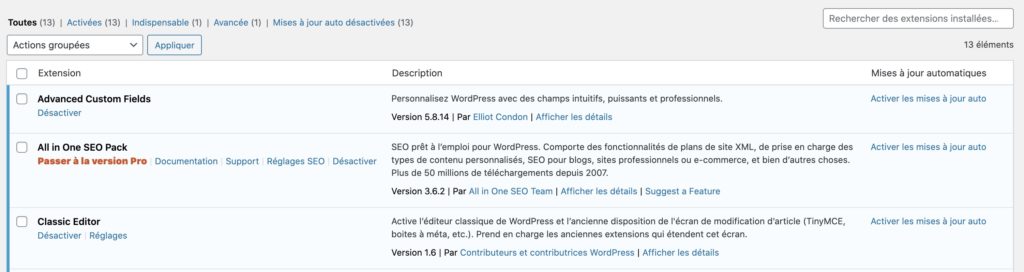 Mise à jour automatique WordPress 5.5
