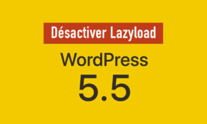Désactiver le Lazy Load de WordPress 5.5+